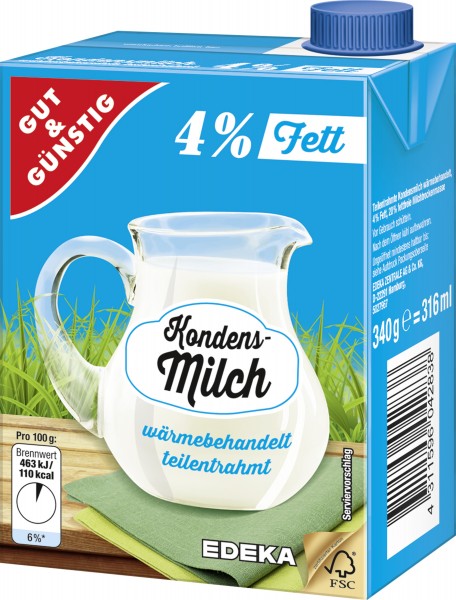 G&G Kondensmilch 4% 340g