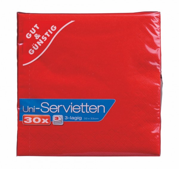 G&G Servietten 3lagig rot 30ST