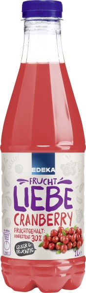 Edeka Fruchtliebe Cranberry Nektar 6x1l