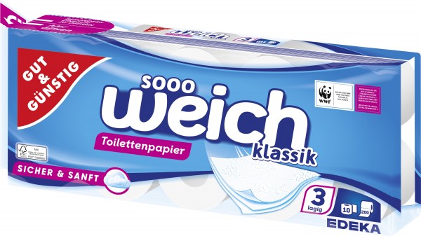 G&G Toilettenpapier 3lagig 10x200Bl