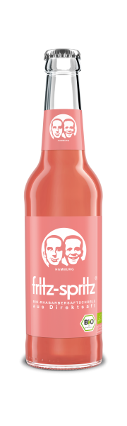 fritz spritz bio rhabarbersaftschorle 24x0,33l