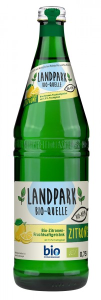 Landpark Bio-Quelle Zitrone trüb 12x0,7l (Glas)