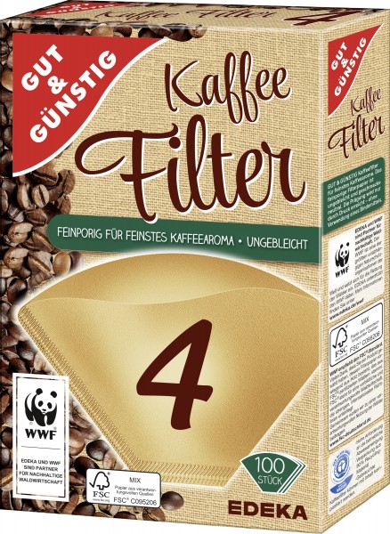 G&G Kaffeefilter naturbraun Gr.4 100ST
